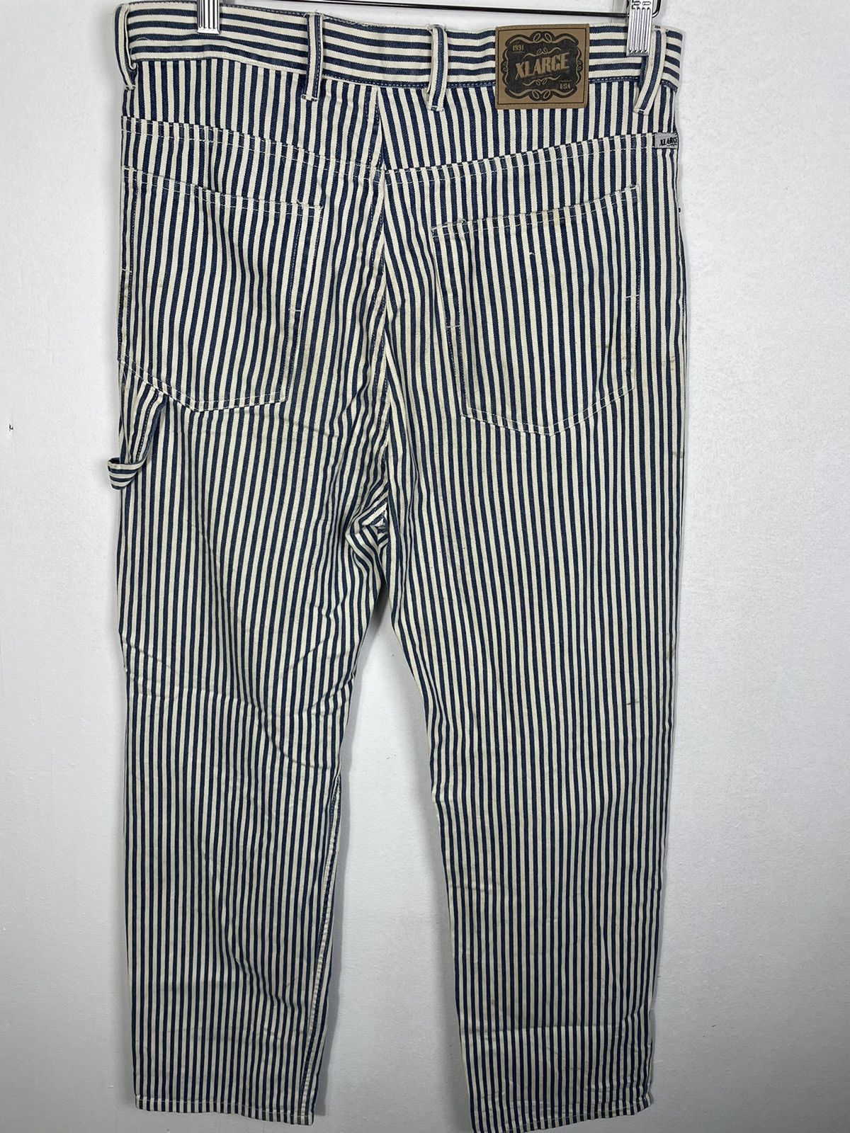 X-LARGE Vintage X Large Hickory Stripes Carpenter Pants Size US 33 - 2 Thumbnail