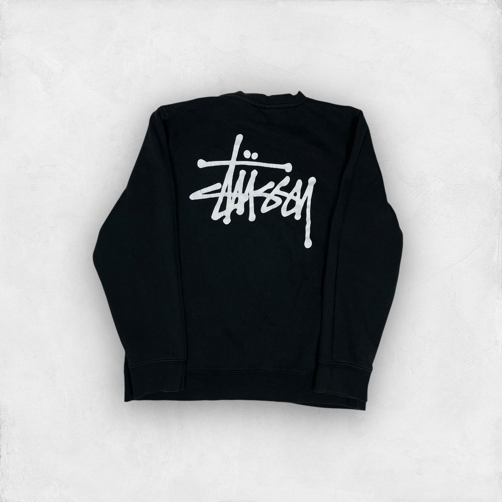 Stussy Stussy Men Black Cotton Crew Neck Pullover Sweatshirt Medium Size US M / EU 48-50 / 2 - 1 Thumbnail