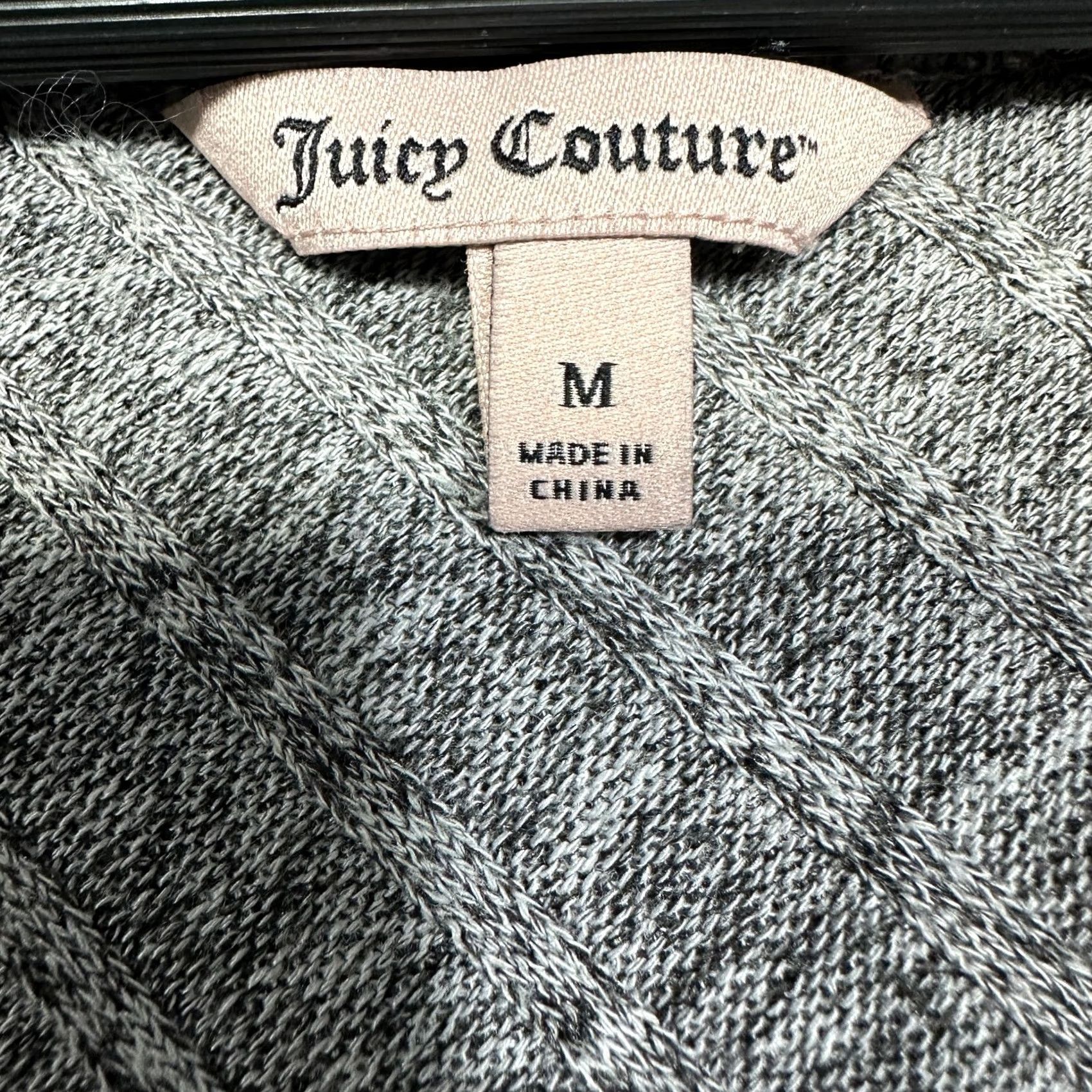 Juicy Couture Juicy Couture Sweater Womens M Gray Knit 3/4 Sleeve Boxy Lagenlook Pullover Cardigan Knitwear Ribbed Hem Regular Fit Size M / US 6-8 / IT 42-44 - 5 Thumbnail