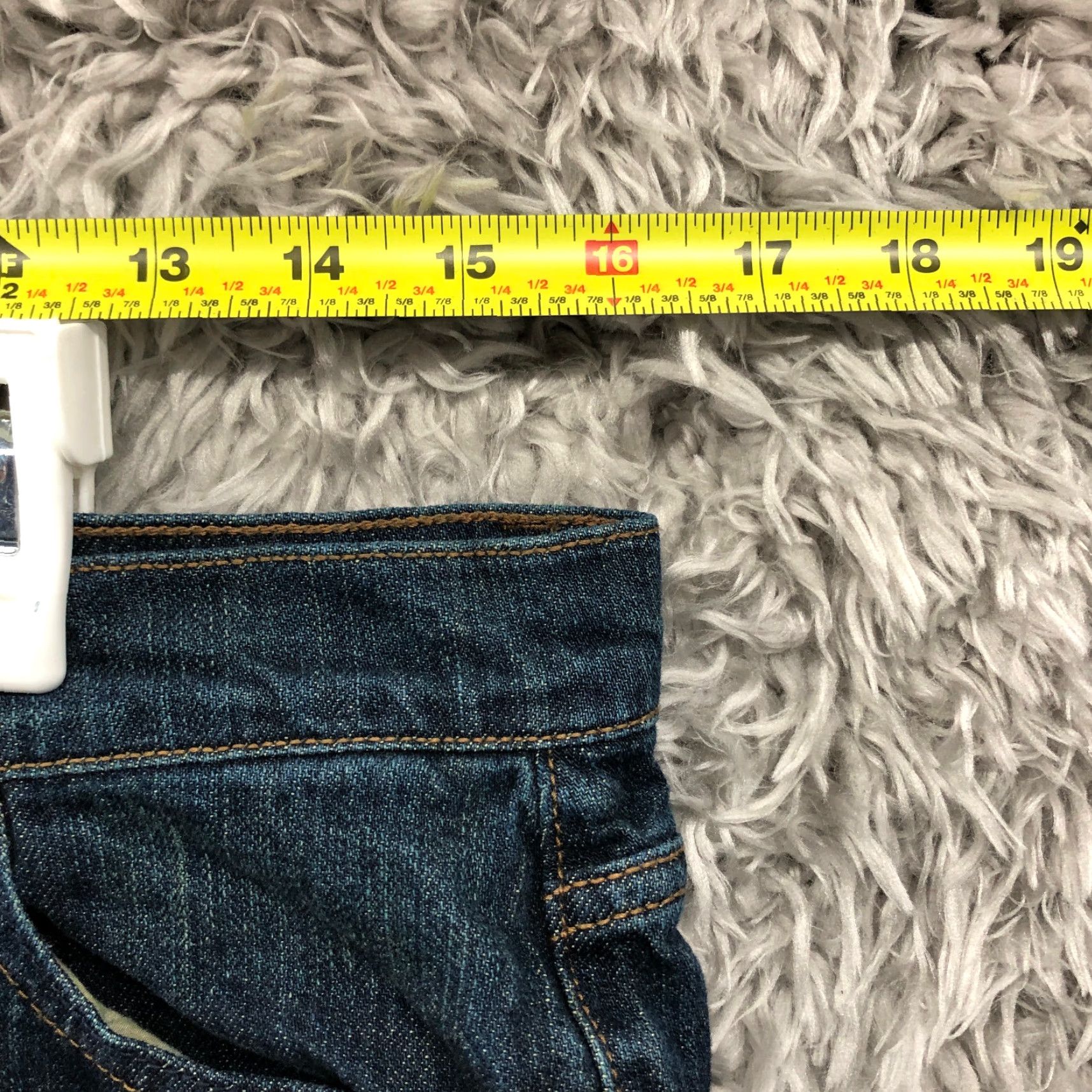 Denime Axcess Jeans Womens Size 10 Regular 32 Blue Denim Bootcut Stretch Dark Wash Slim Rise Mid 8.5-10.5 Inseam 31 in 5-Pocket Logo Button Zipper Size 32" / US 10 / IT 46 - 2 Thumbnail