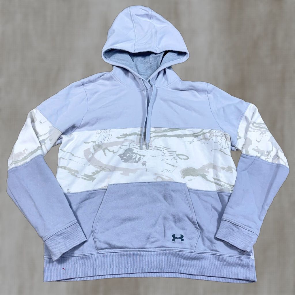 Under Armour Under Armor Hoodie Women L Gray Sweatshirt Sweater Loose Fit Geometric Camo Womens Size L / US 10 / IT 46 - 1 Thumbnail