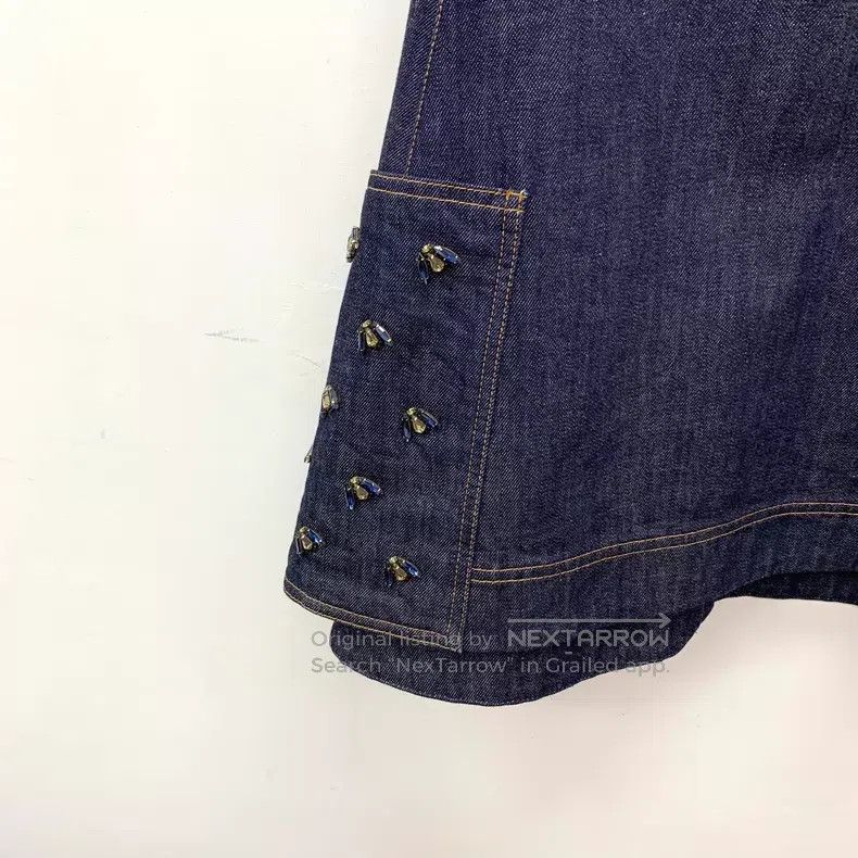 Dior Dior Dark blue heavy industry rhinestone embroidery cotton Size XS / US 0-2 / IT 36-38 - 4 Thumbnail