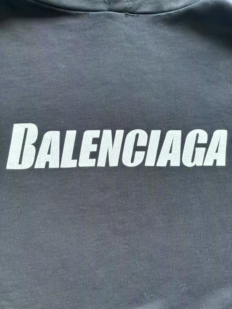 Balenciaga Balenciaga Black Letter Print Hoodie Unisex-2506 Size US XXS / EU 40 - 4 Thumbnail