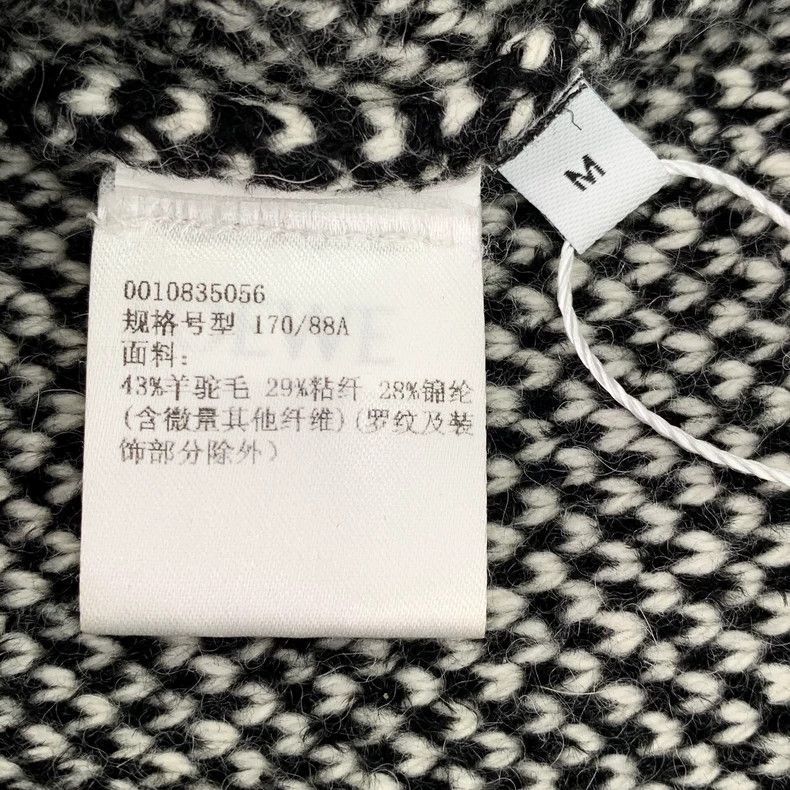 Loewe Loewe Dark grey logo embroidered alpaca wool round neck lo Size M / US 6-8 / IT 42-44 - 7 Thumbnail