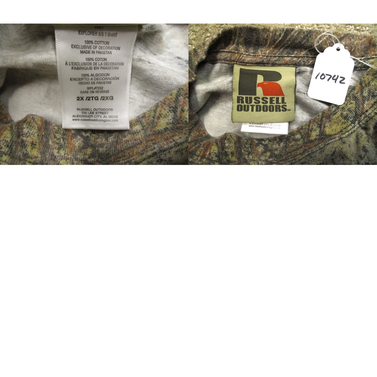 Vintage VINTAGE Russell Shirt Men 2XL Brown Mossy Oak Camo Short Sleeve Hunting Brush Size US XXL / EU 58 / 5 - 8 Thumbnail