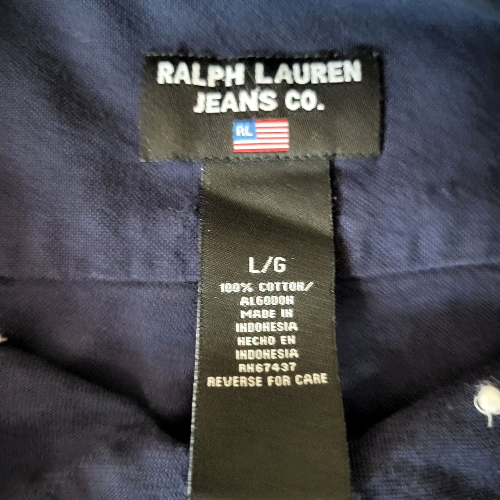 Ralph Lauren RALPH LAUREN JEANS CO. Men’s navy blue cotton button up shirt L/G Size L Casual Classic Button-Down Collar Mens Regular Fit Knit Blue Size US L / EU 52-54 / 3 - 4 Thumbnail