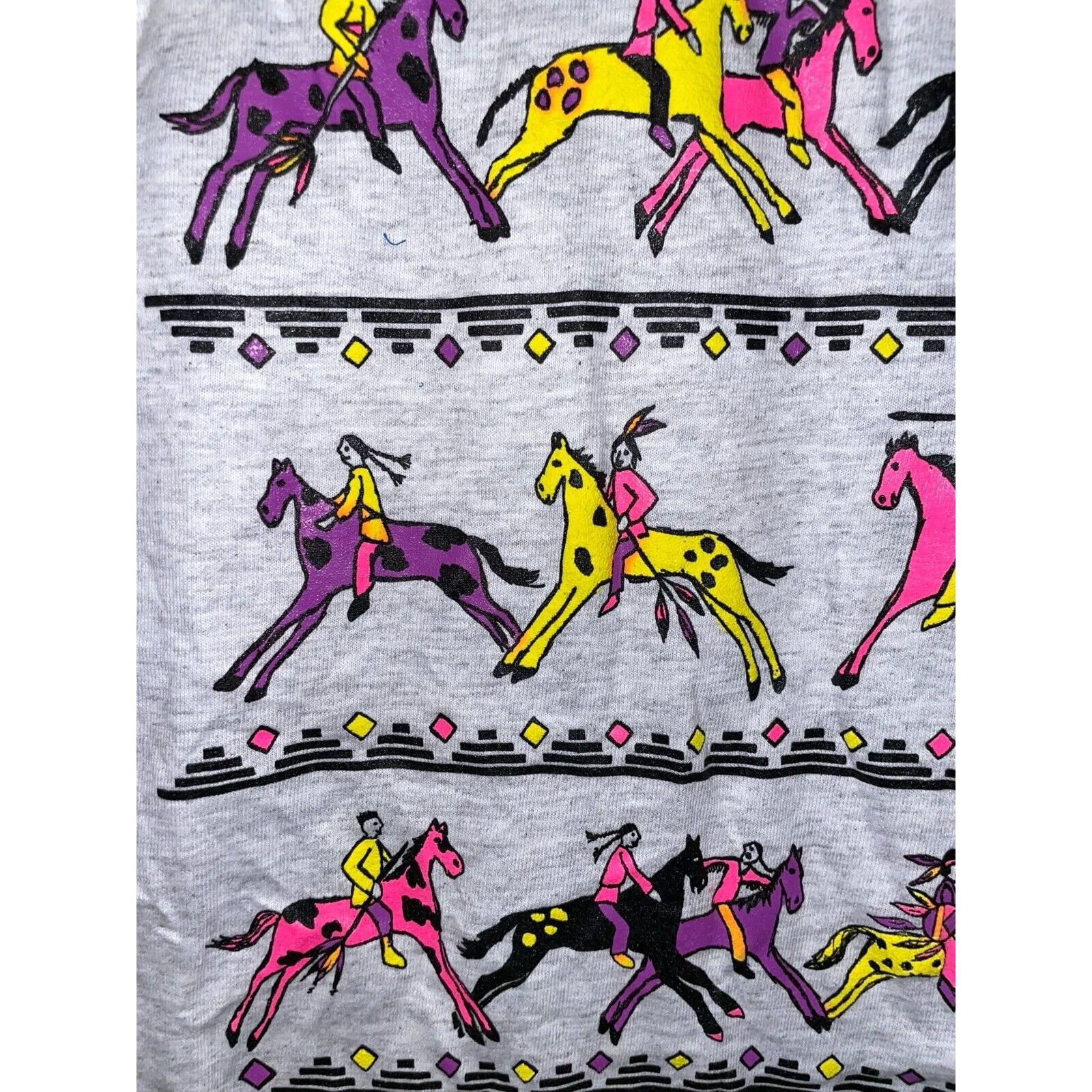 Signal Sport Vintage Taos Shirt NM Native American Horses Tee VTG M 90s Size US M / EU 48-50 / 2 - 4 Thumbnail