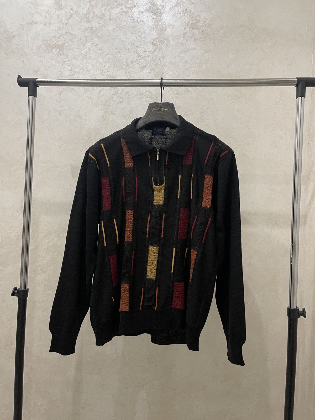 Other Vintage Montechiaro Sweater black 90s Knit wool Size US M / EU 48-50 / 2 - 1 Thumbnail