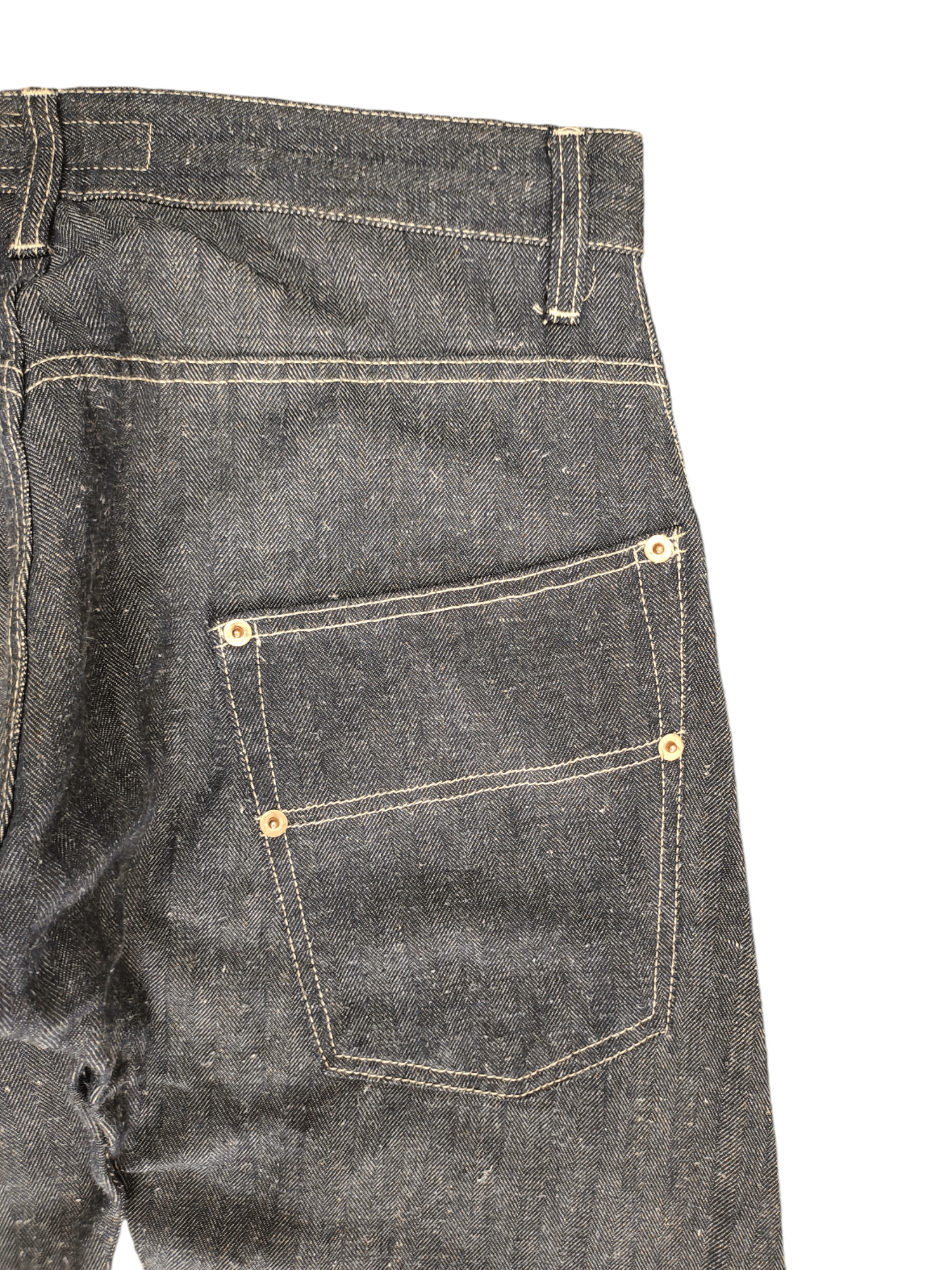 Andrew Mackenzie Andrew Mackenzie Heringbone Tweed Long Denim Jeans Size US 30 / EU 46 - 14 Thumbnail