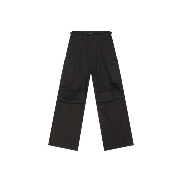 Balenciaga Balenciaga Black Raw Low Waist Cargo Pants 0079 Size US 44 / EU 60 - 1 Thumbnail