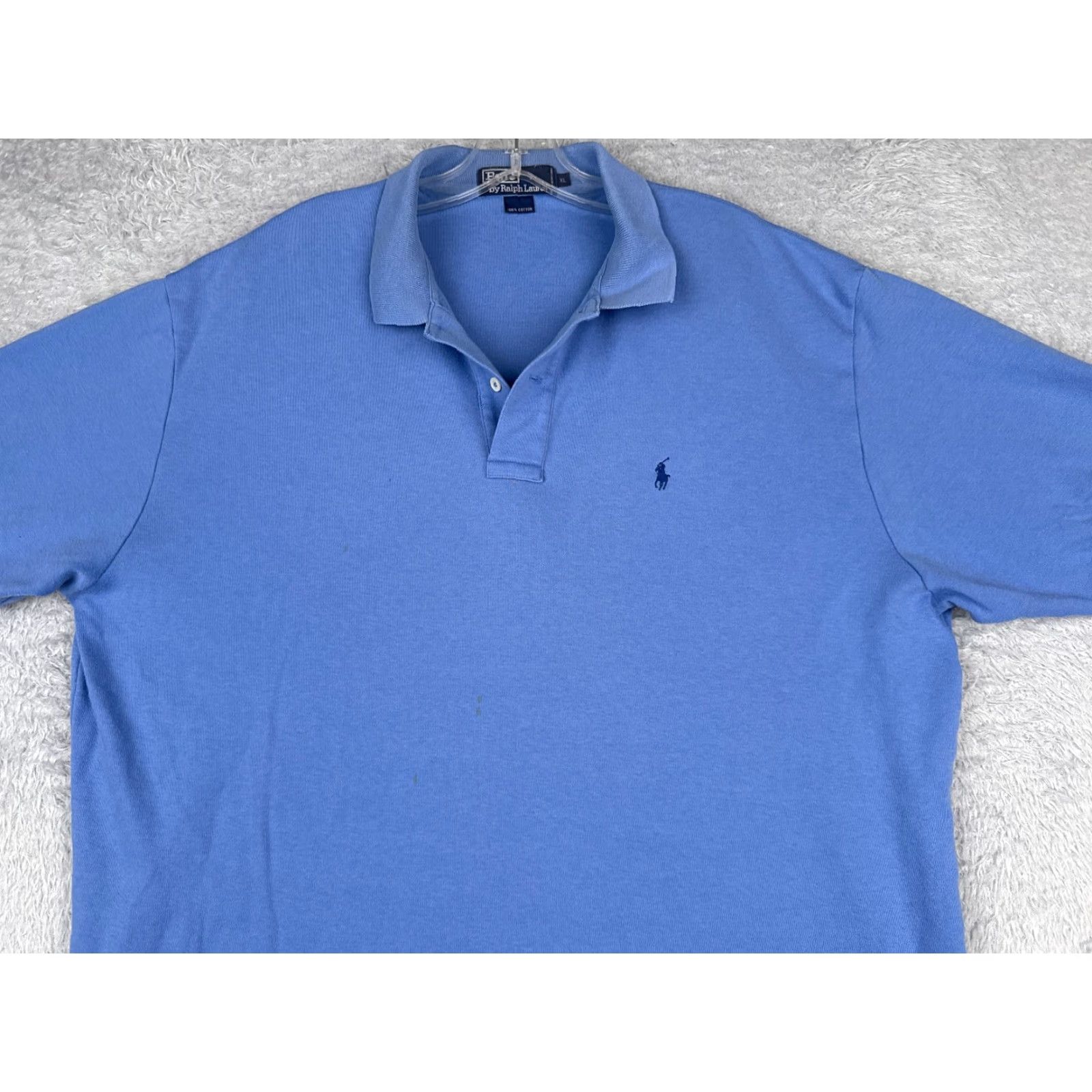 Ralph Lauren VINTAGE Ralph Lauren Polo Shirt Adult XL Blue 100% Cotton Jersey Men Polo XL Blue Modern Sports Mens Size US XL / EU 56 / 4 - 4 Thumbnail