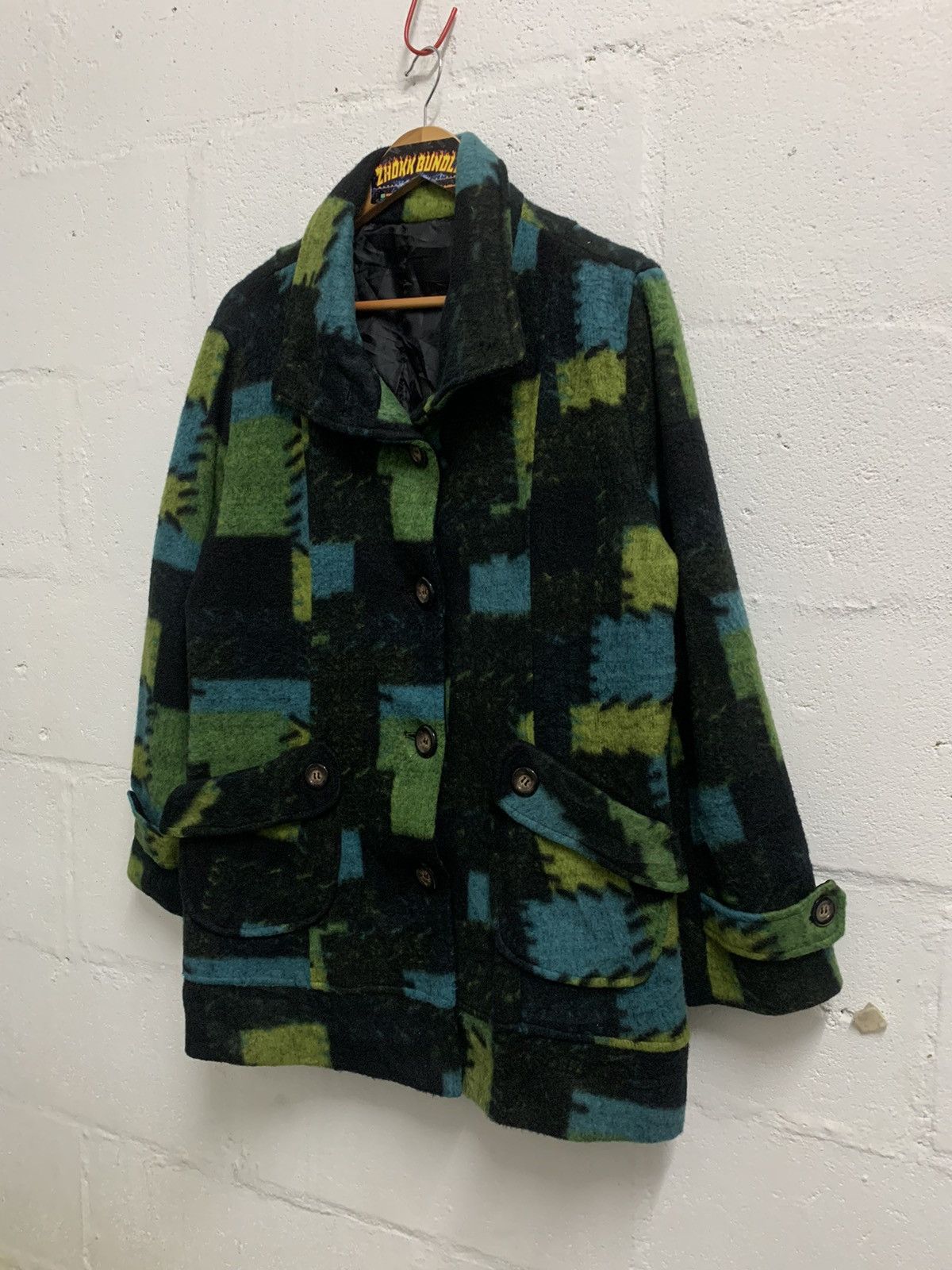 Japanese Brand Vintage Patchwork Print Wool Jacket Size XL / US 12-14 / IT 48-50 - 2 Thumbnail