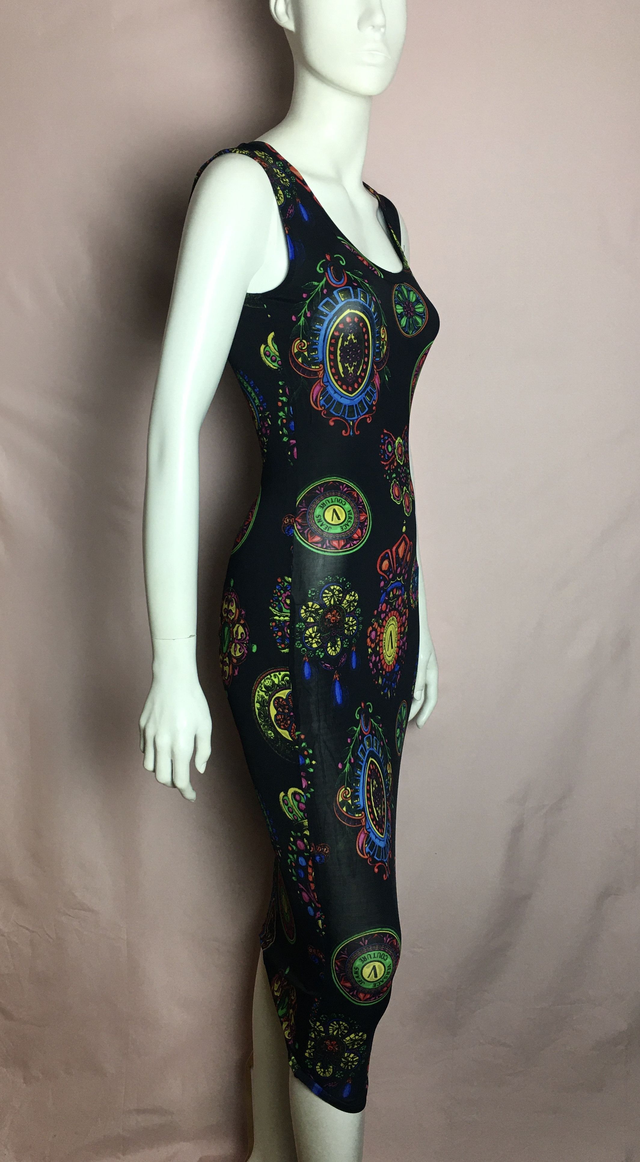 Versace Jeans Couture Versace Jeans Couture Logo Print Dress Size L / US 10 / IT 46 - 3 Thumbnail