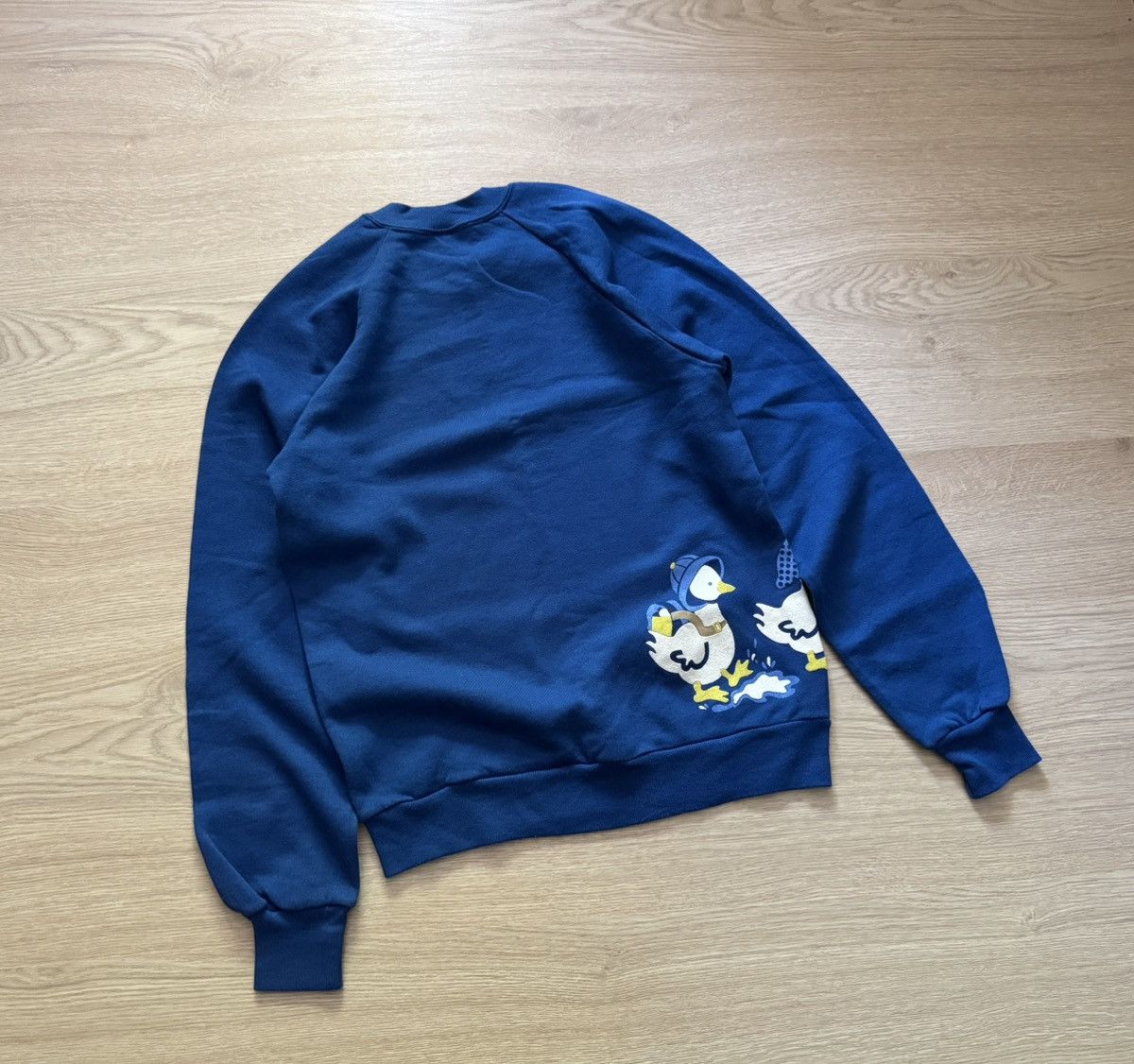 Vintage Vintage 90s Jerzees Women’s Made In USA Duck Blue Sweatshirt Size S / US 4 / IT 40 - 3 Thumbnail