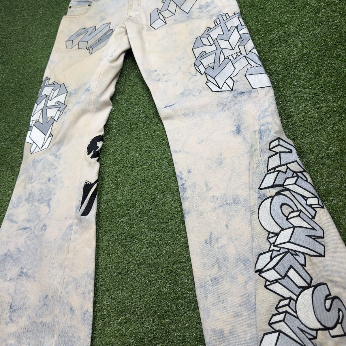 Off White Ev Bravado Rare Unreleased Denim Jeans 36x35