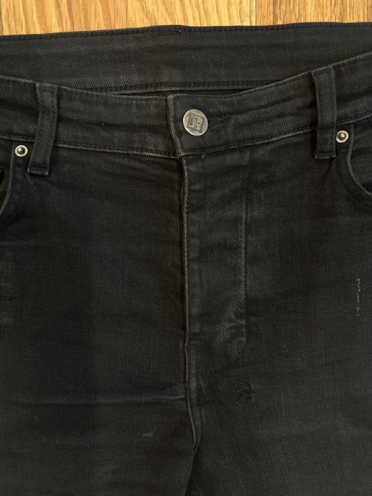 Ksubi Ksubi Knee Patch Black Denim Jeans Size 34 Size US 34 / EU 50 - 4 Thumbnail