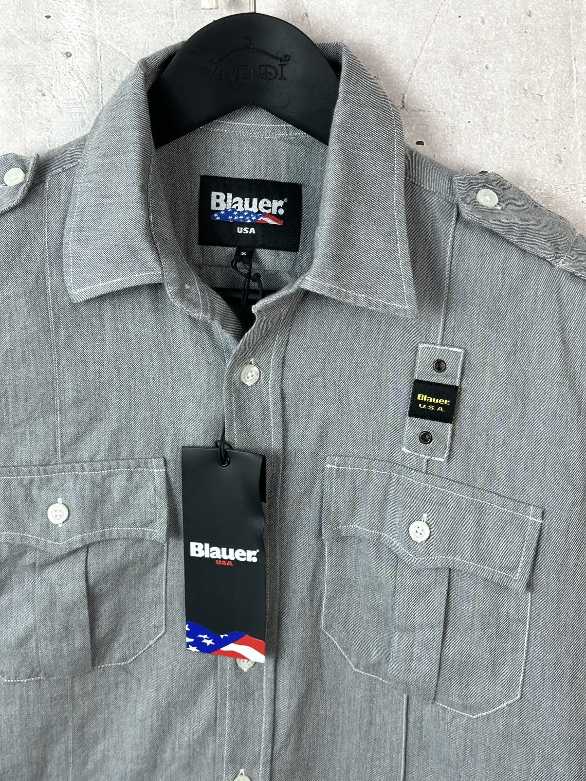 Eddie Bauer New Blauer Grey Cotton Long Sleeve With Straps Shirt Size US S / EU 44-46 / 1 - 3 Thumbnail