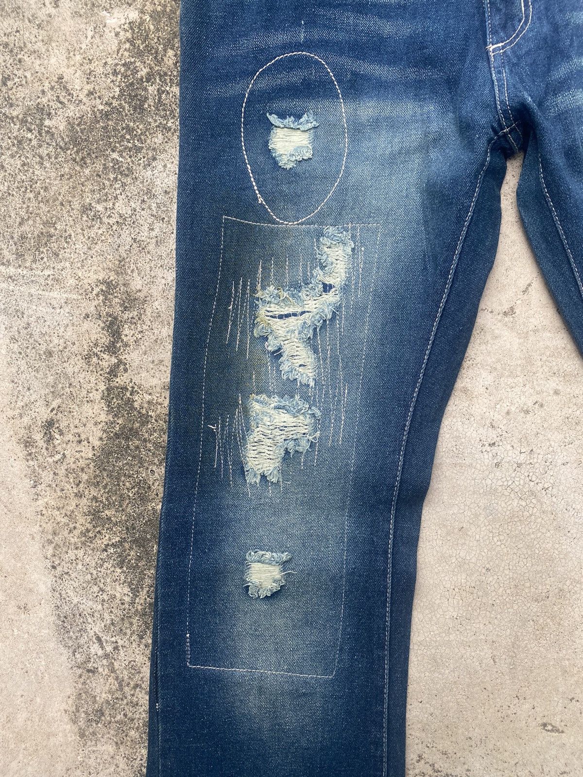 If Six Was Nine × Japanese Brand Flare Jeans Dal Fellow Distressed Patch work Size US 31 - 7 Thumbnail