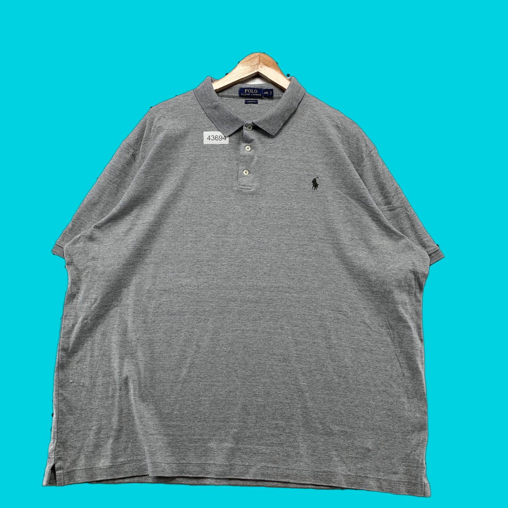 Polo Ralph Lauren VINTAGE Polo Ralph Lauren Polo Shirt Mens 2XL Short Sleeve Gray Preppy Pony Mens Size US XXL / EU 58 / 5 - 1 Thumbnail