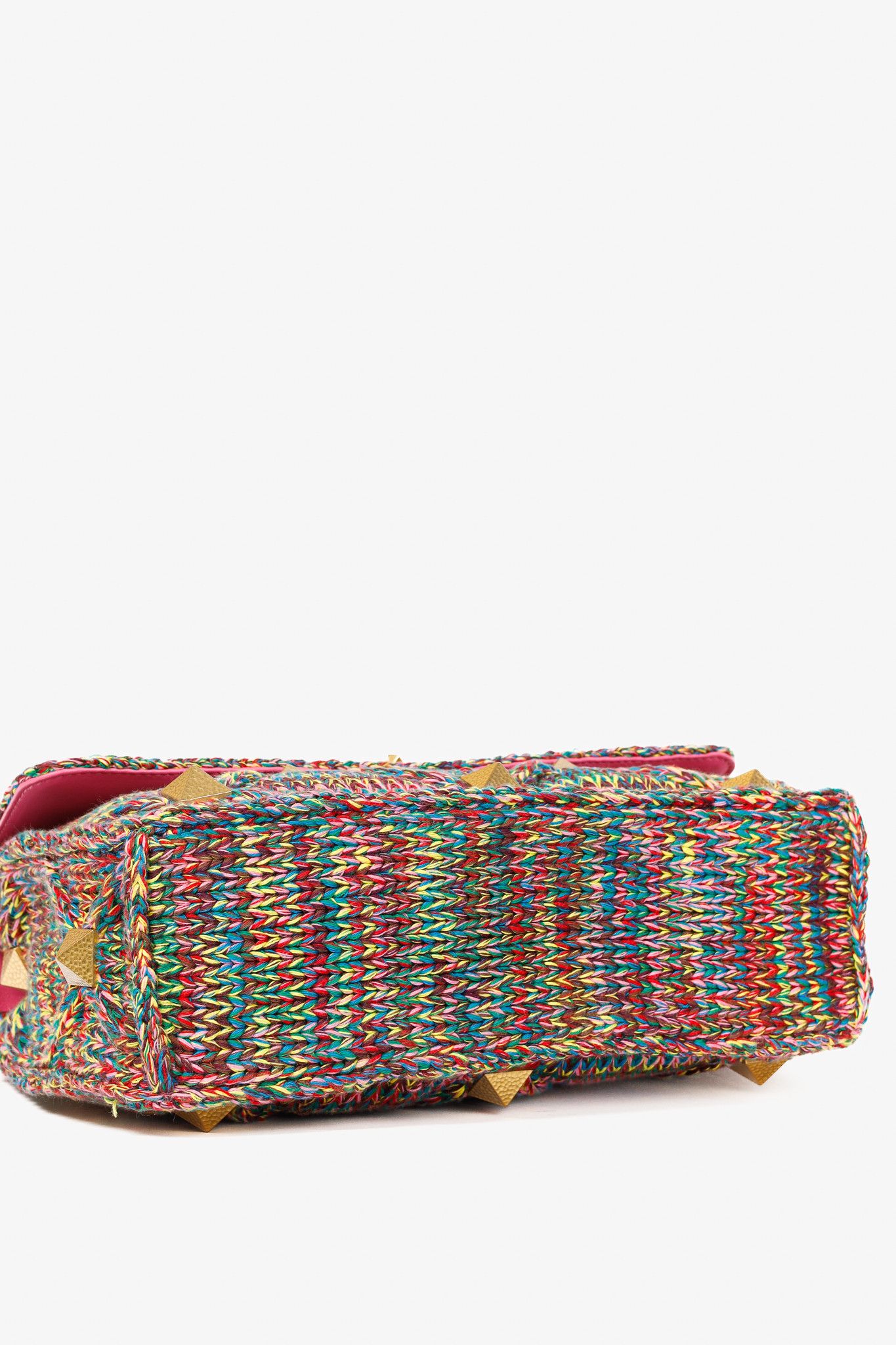 Valentino Valentino Garavani Roman Stud Crochet Shoulder Bag Size ONE SIZE - 5 Thumbnail
