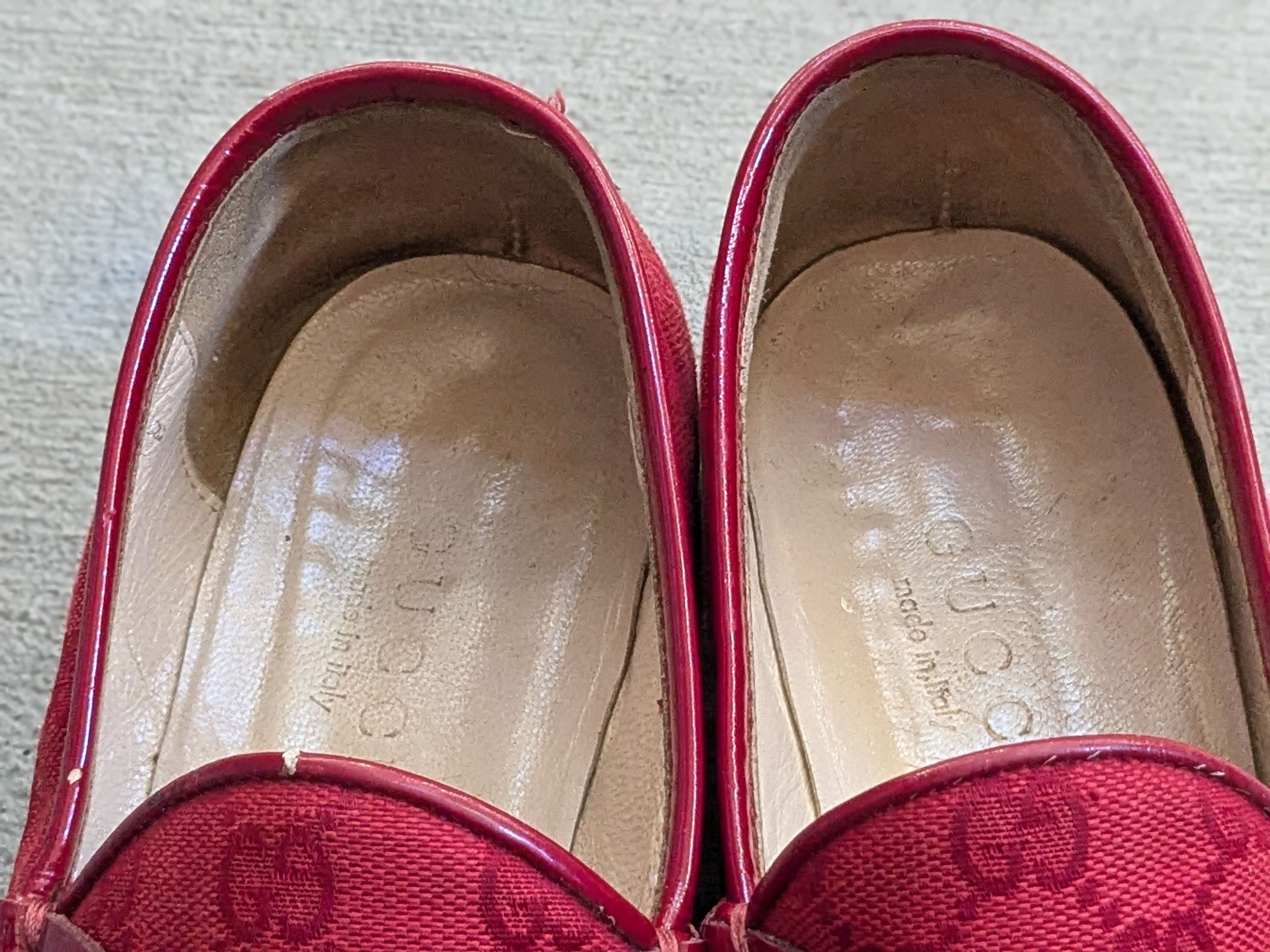 Gucci Gucci Horsebit Loafers Red 10 B Monogram Canvas Jacquard Size US 10 / IT 40 - 8 Thumbnail