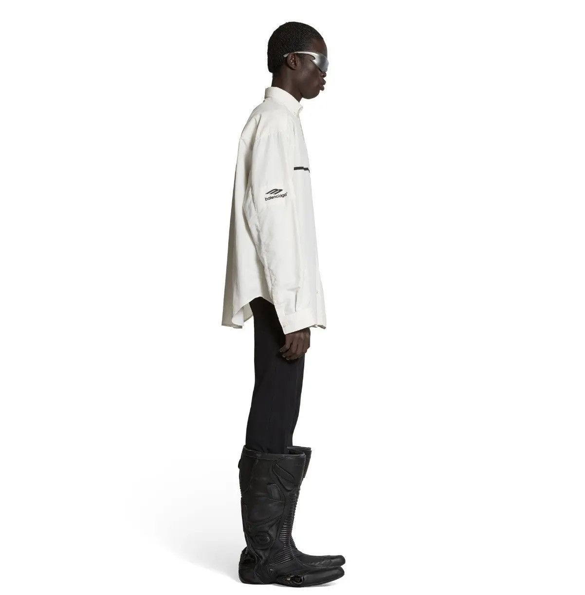 Balenciaga o1w1db11224 3B Sports Icon Tracksuit Shirt Oversized White Size US L / EU 52-54 / 3 - 4 Thumbnail
