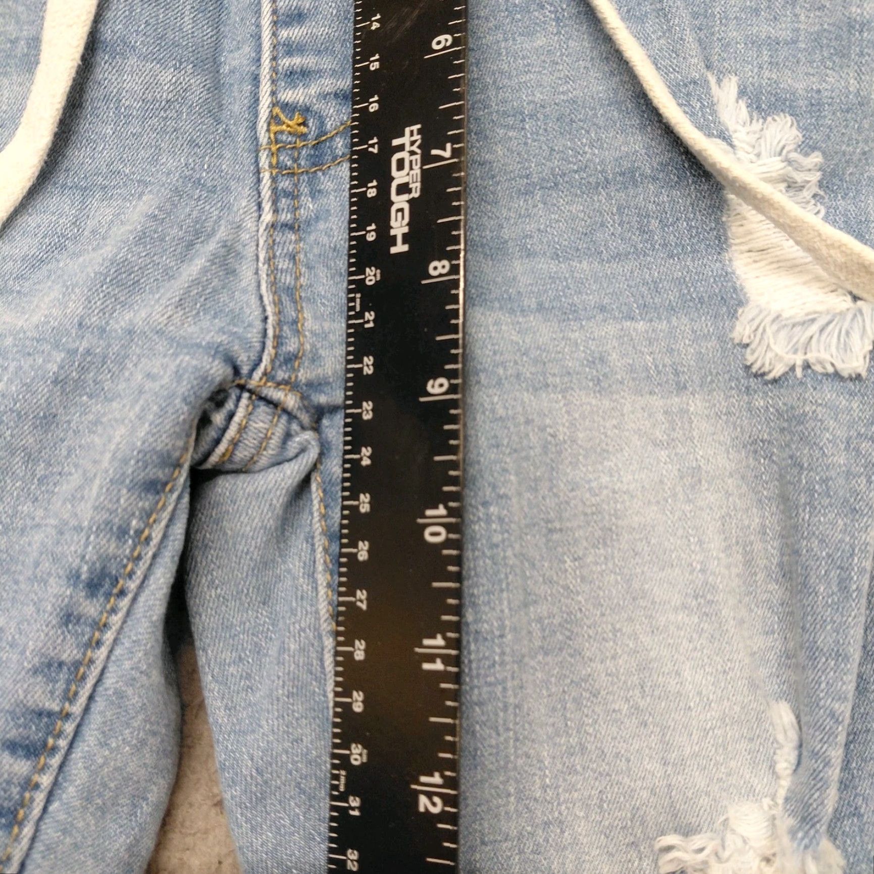 Shein Shein Drawstring Jeans Women’s Sz. 28 Blue Denim Ripped Soft Waist Comfortable Size 28" / US 6 / IT 42 - 7 Thumbnail