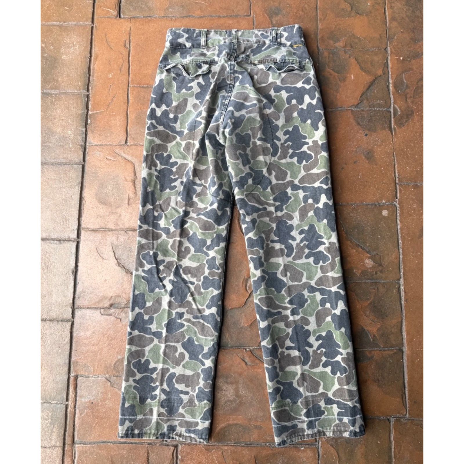 Hunter VINTAGE Black Sheep Duck Camo Hunter Field Pants Mens 32 USA Made Talon Slouchy Chino Camouflage Pockets Size US 35 - 3 Thumbnail