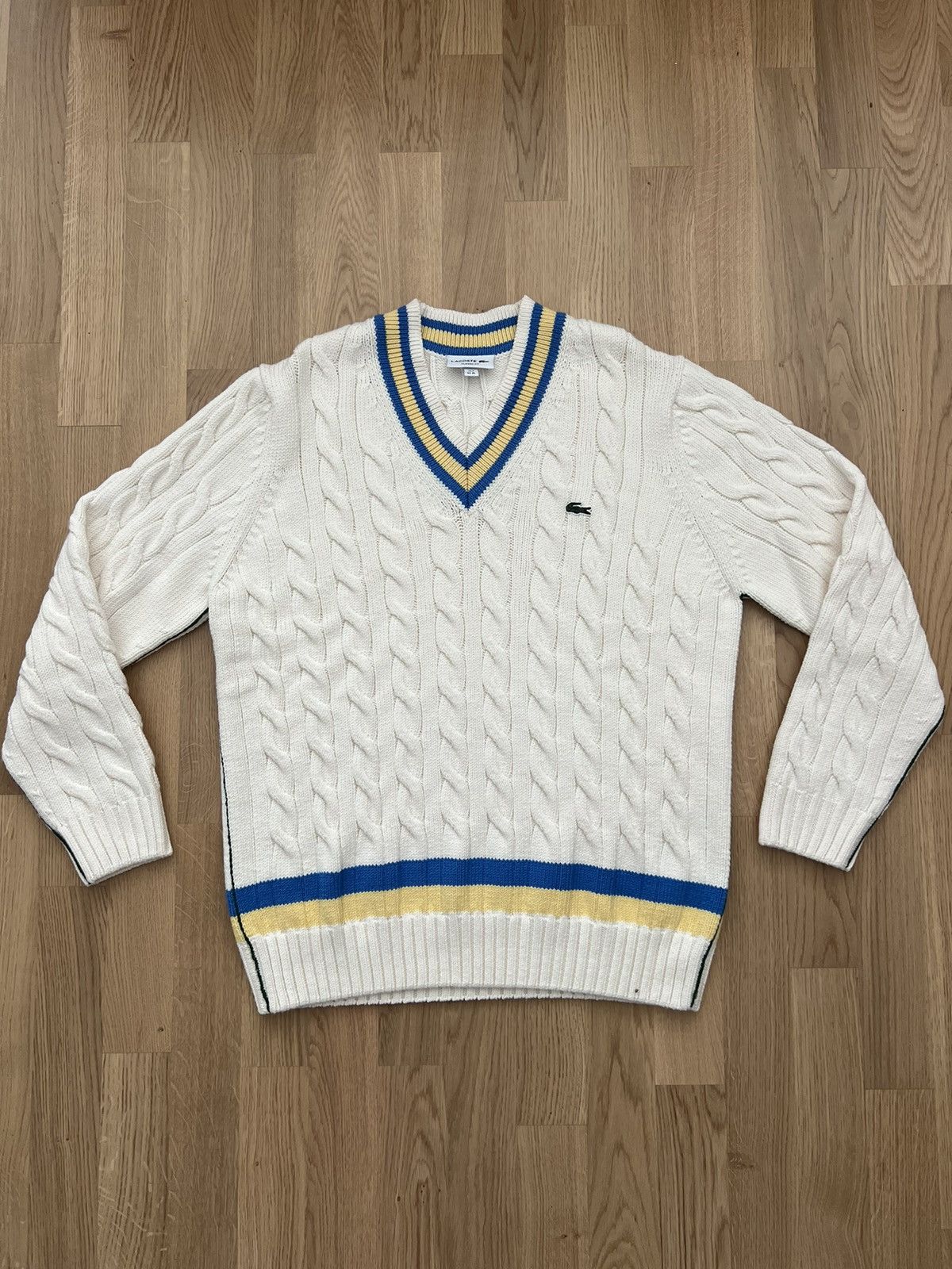 image of Lacoste Knit Sweatshirt in White, Men's (Size XL)