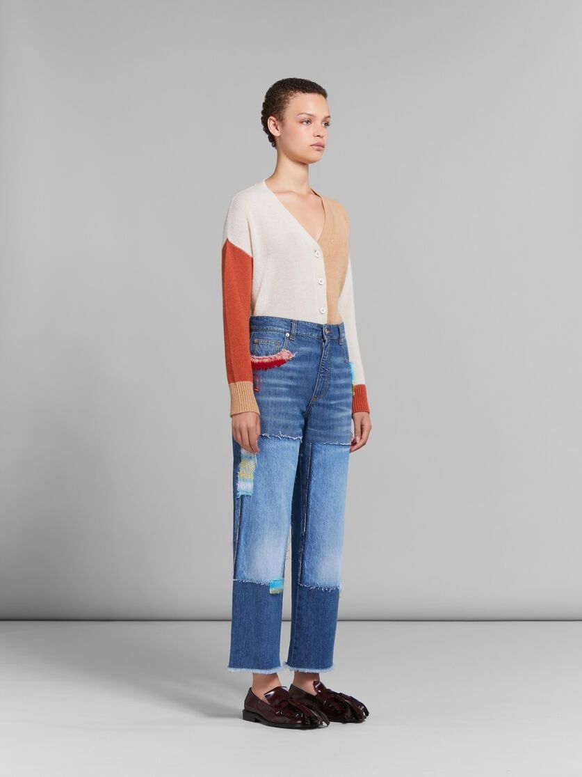 Marni oc11z0525 Jeans With Mohair Patches in Blue Size 30" / US 8 / IT 44 - 3 Thumbnail