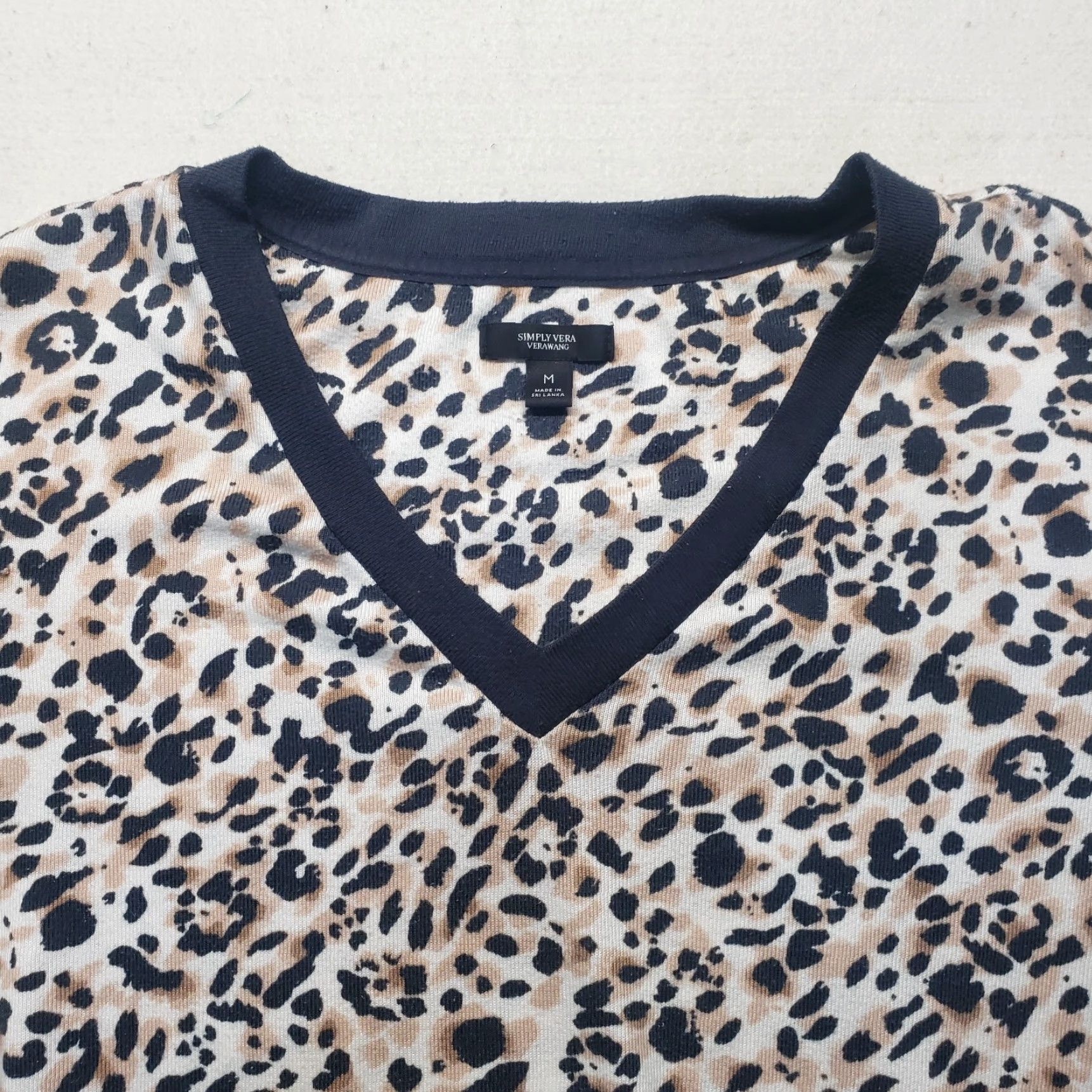 Vintage Simply Vera Wang Knit Top Leopard Print Shirt Dress Adult Women's Size M Medium Size M / US 6-8 / IT 42-44 - 2 Thumbnail