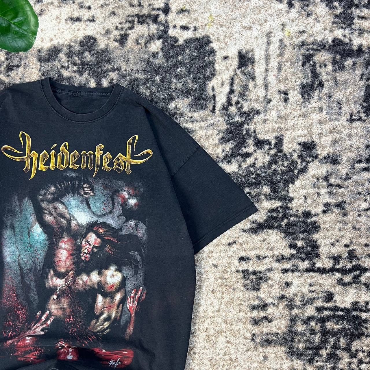 Band Tees Heidenfest Vintage Y2K Rock Bands Tour T-Shirt 1TS85 Size US XL / EU 56 / 4 - 3 Thumbnail