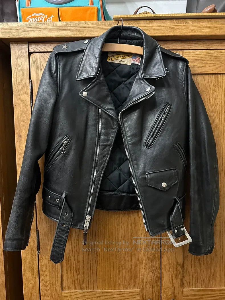 Schott Schott Leather coat Size US XS / EU 42 / 0 - 1 Thumbnail