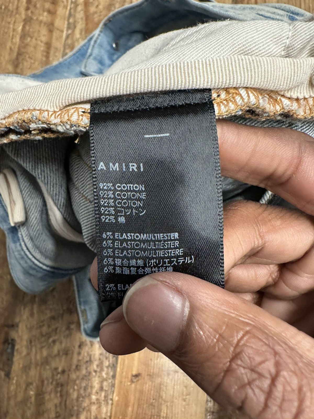 Amiri Amiri Brown Black Paisley Flame Blue Demim Jeans Size 31 Size US 31 - 6 Thumbnail