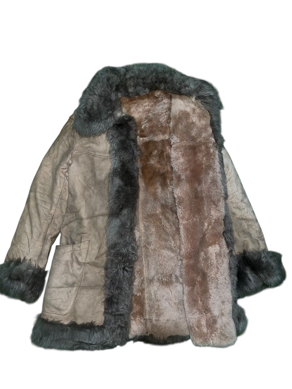 Vintage Vintage Elisa Spain Suede Shearling Penny Lane Jacket Size M Size M / US 6-8 / IT 42-44 - 4 Thumbnail