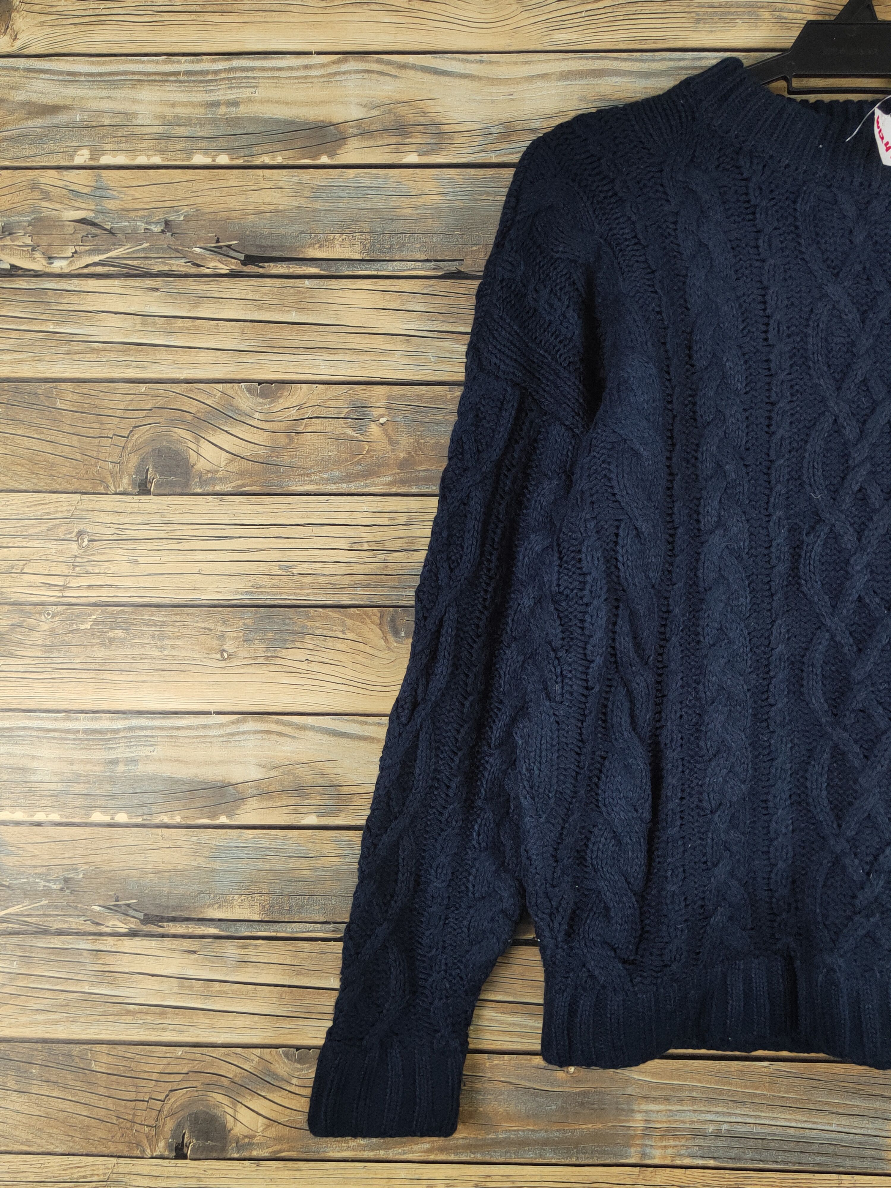 Aran Isles Knitwear × Japanese Brand × Vintage Sly Standard Navy Knitwear Sweatshirts #W1244 Size M / US 6-8 / IT 42-44 - 3 Thumbnail