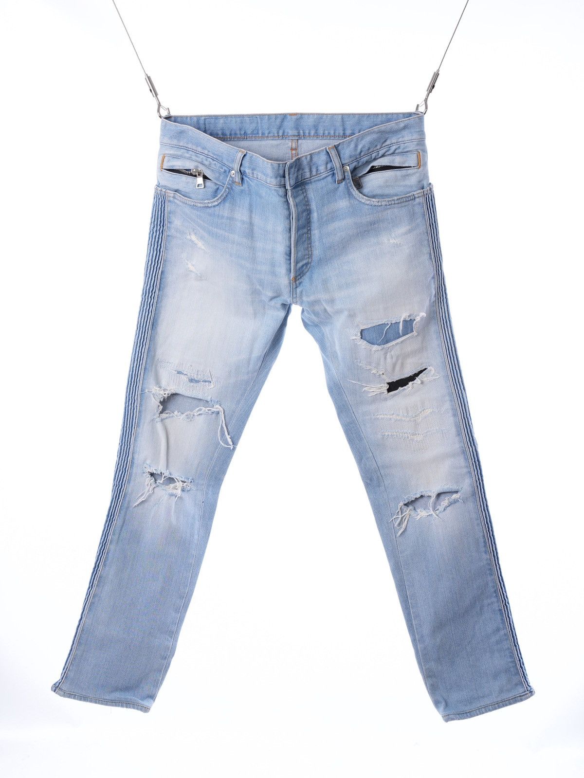 Balmain Balmain Slim Fit Ripped Jeans Denim w 33 Size US 33 - 2 Thumbnail