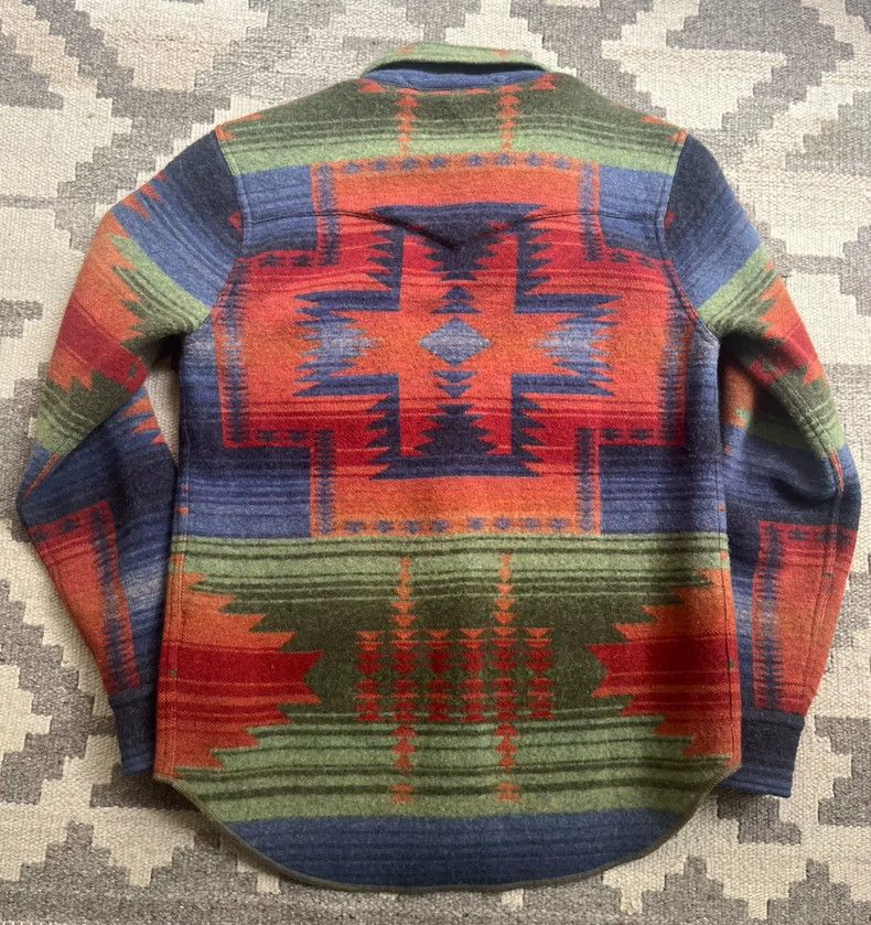 RRL Ralph Lauren RRL Ralph Lauren Southwest wool shirt jacket sweater leath Size US M / EU 48-50 / 2 - 7 Thumbnail