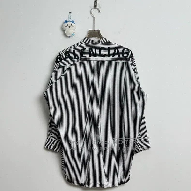Balenciaga Balenciaga Back Letter Logo Striped Shirt Size XS / US 0-2 / IT 36-38 - 3 Thumbnail