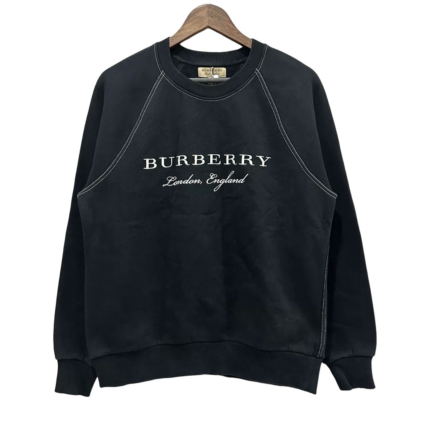 Burberry Burberry Logo Embroidered Contrast Stitch Sweatshirt M Size US M / EU 48-50 / 2 - 1 Thumbnail