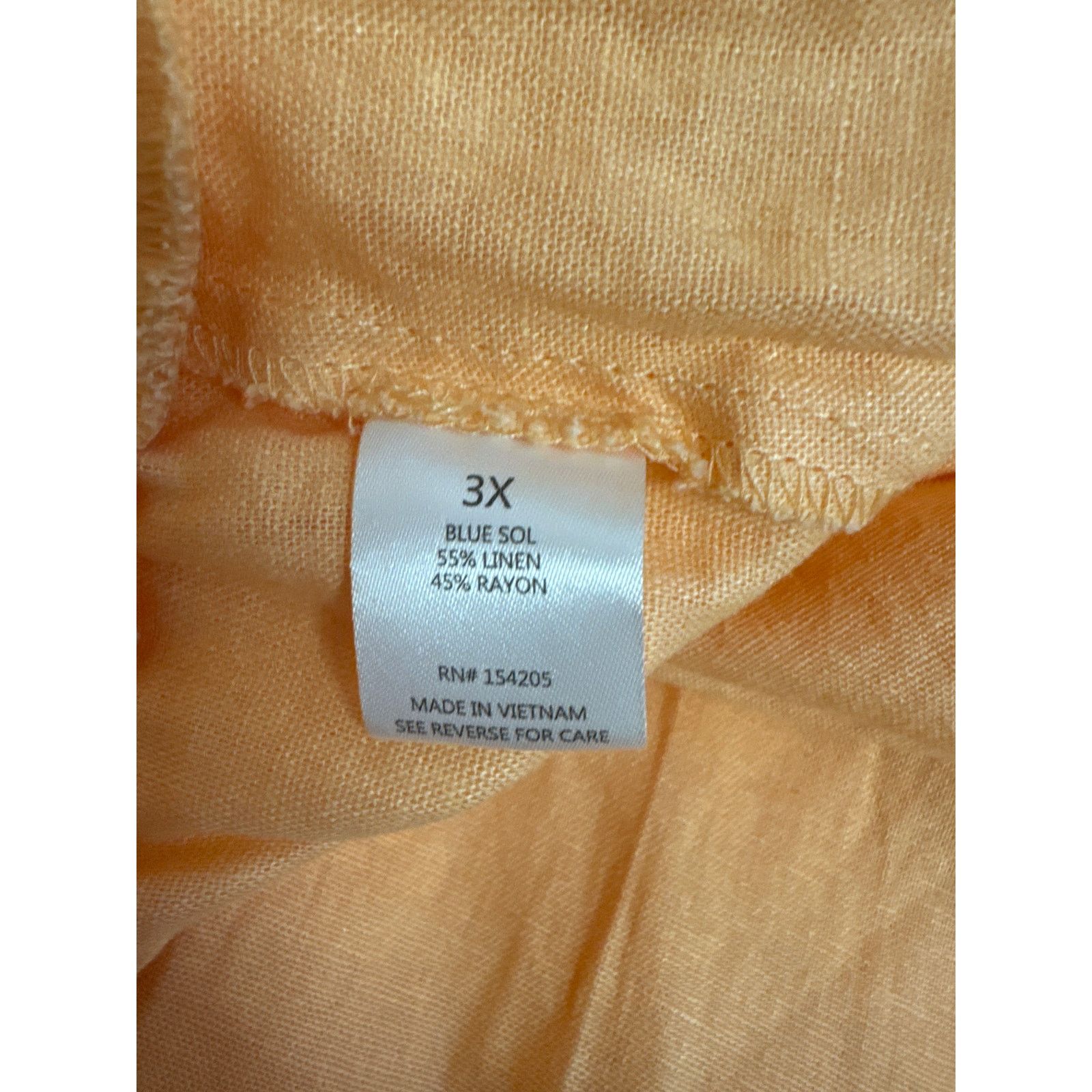 Other NWT Blue Sol Linen Blend Peach Crop Pants 3X Flat Front Size 42" / US 20 - 4 Thumbnail