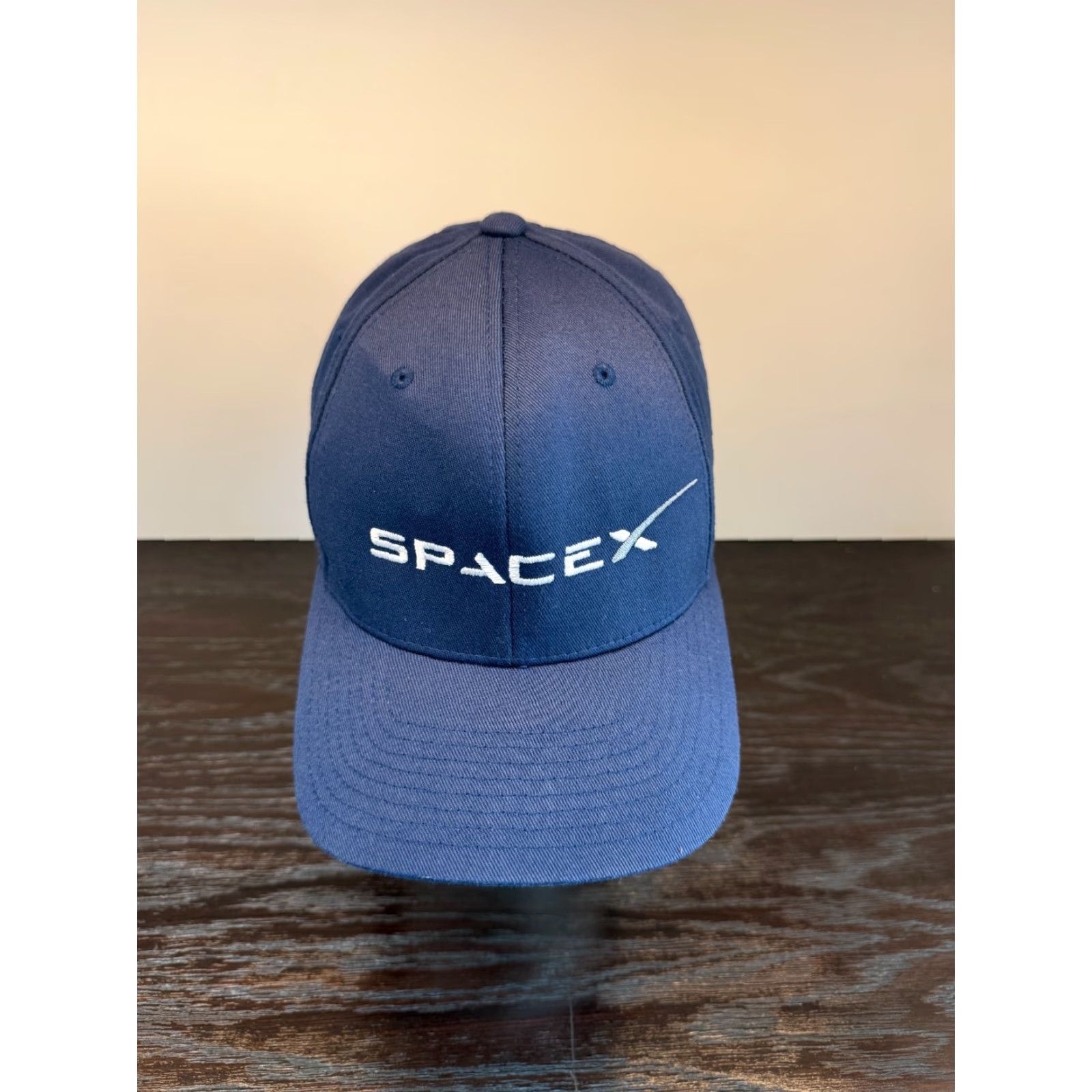 Vintage SpaceX Hat Mens Large Blue Flexfit Yupoong Performance Space Embroidered Logo Size ONE SIZE - 2 Thumbnail