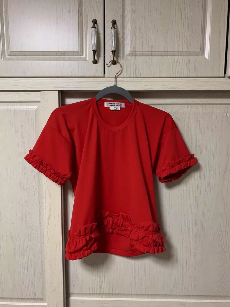 Comme Des Garcons Wrinkle lace T-shirt