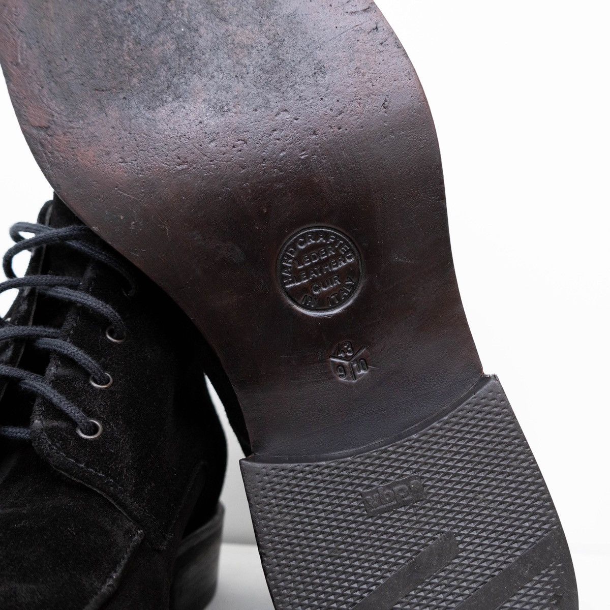 Kenzo × Vintage Kenzo Mens Black Suede Chukka Lace-up Square Toe Men Boots Size US 10 / EU 43 - 10 Thumbnail