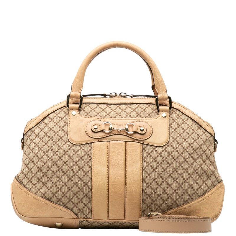 image of Gucci Canvas Diamante Catherine Dome Bag in Brown, Women's