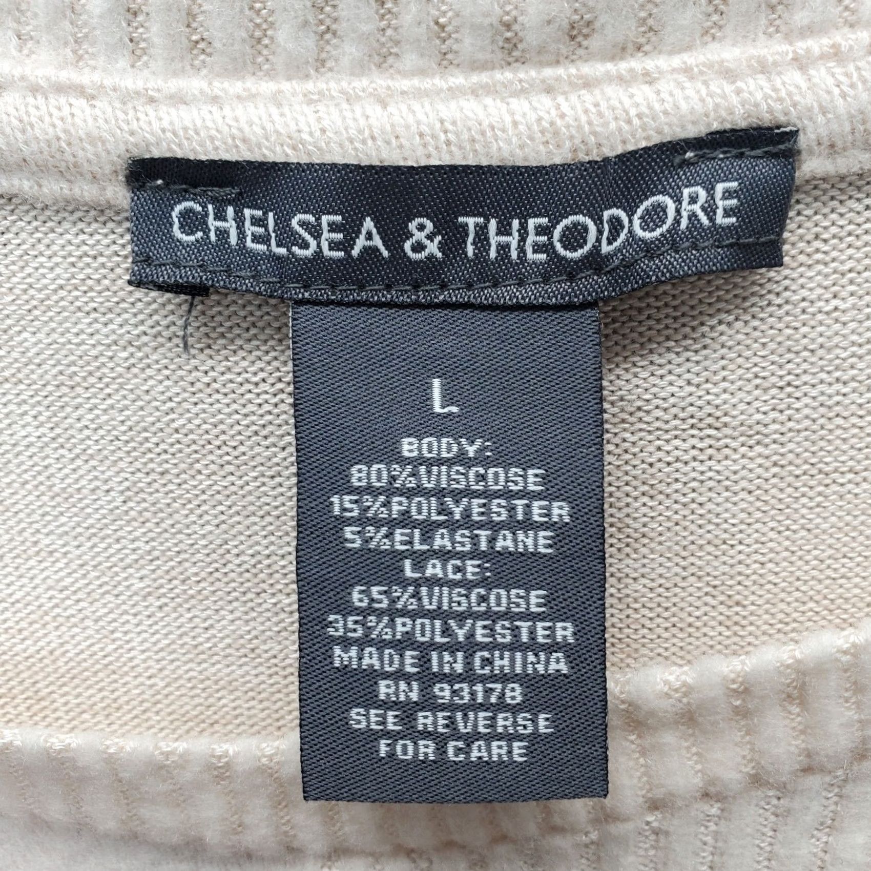 Vintage Chelsea & Theodore Tunic Top Womens L Tan Fuzzy Blush Long Sleeve Round Neck Shirt Size L / US 10 / IT 46 - 6 Thumbnail