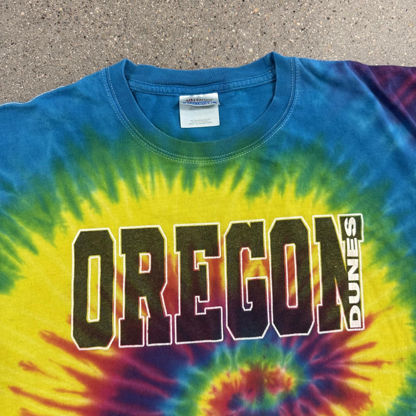Hanes Vtg Hanes Heavyweight Tie-Dye Oregon Dunes T-Shirt - XL Size US XL / EU 56 / 4 - 2 Thumbnail