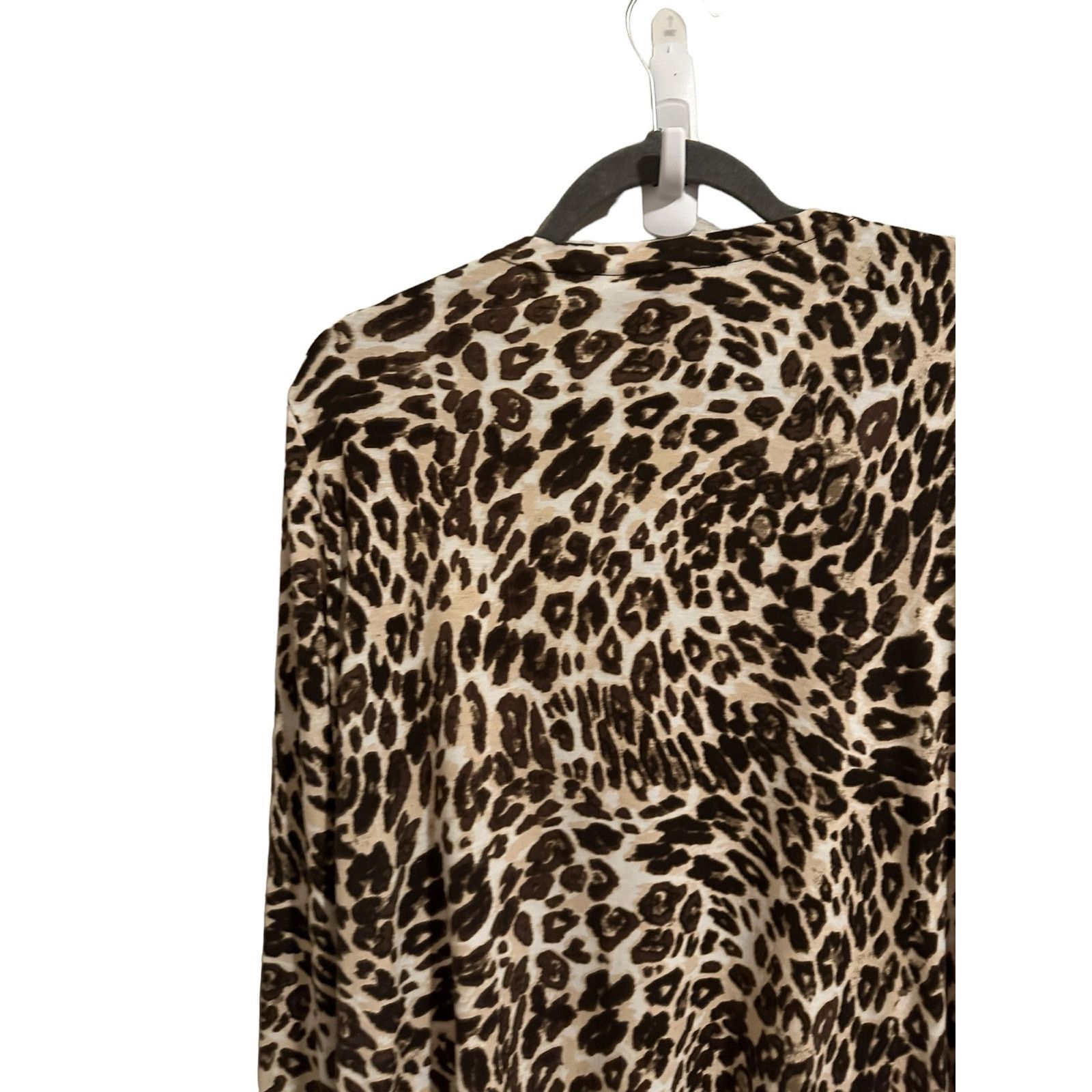 Other White Stagg Leopard Print Brown and Tan Long Sleeve Blouse Size M / US 6-8 / IT 42-44 - 10 Thumbnail