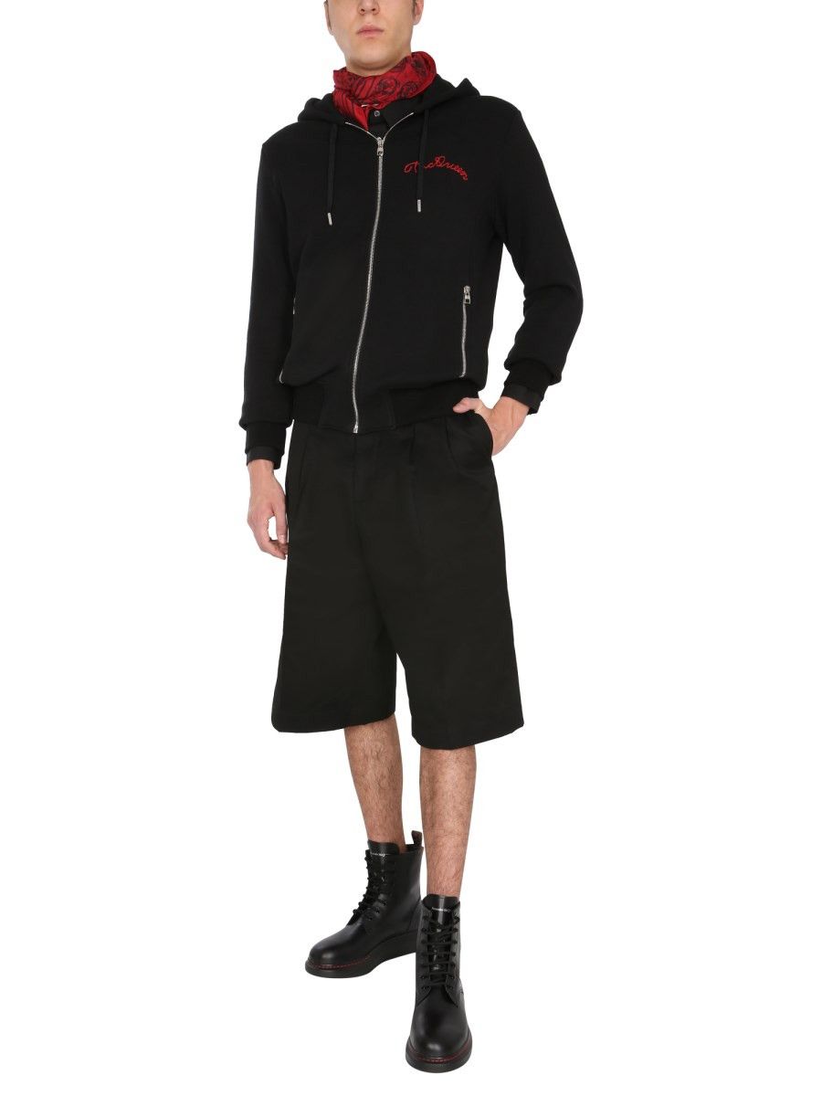 Alexander McQueen o1y1024 Hooded Sweatshirt In Black Size US S / EU 44-46 / 1 - 2 Thumbnail