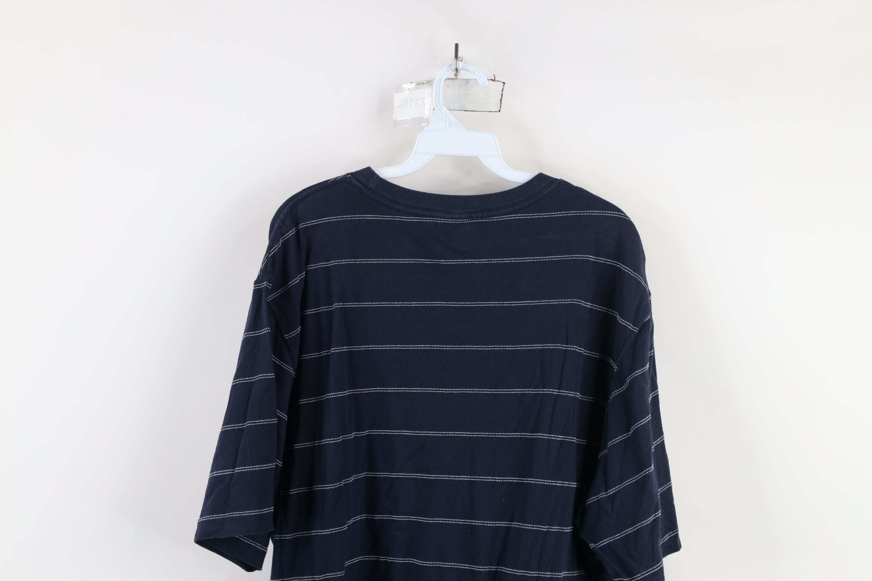 Vintage Vintage 90s Y2K Streetwear Striped Organic Cotton T-Shirt Size US XXL / EU 58 / 5 - 8 Thumbnail